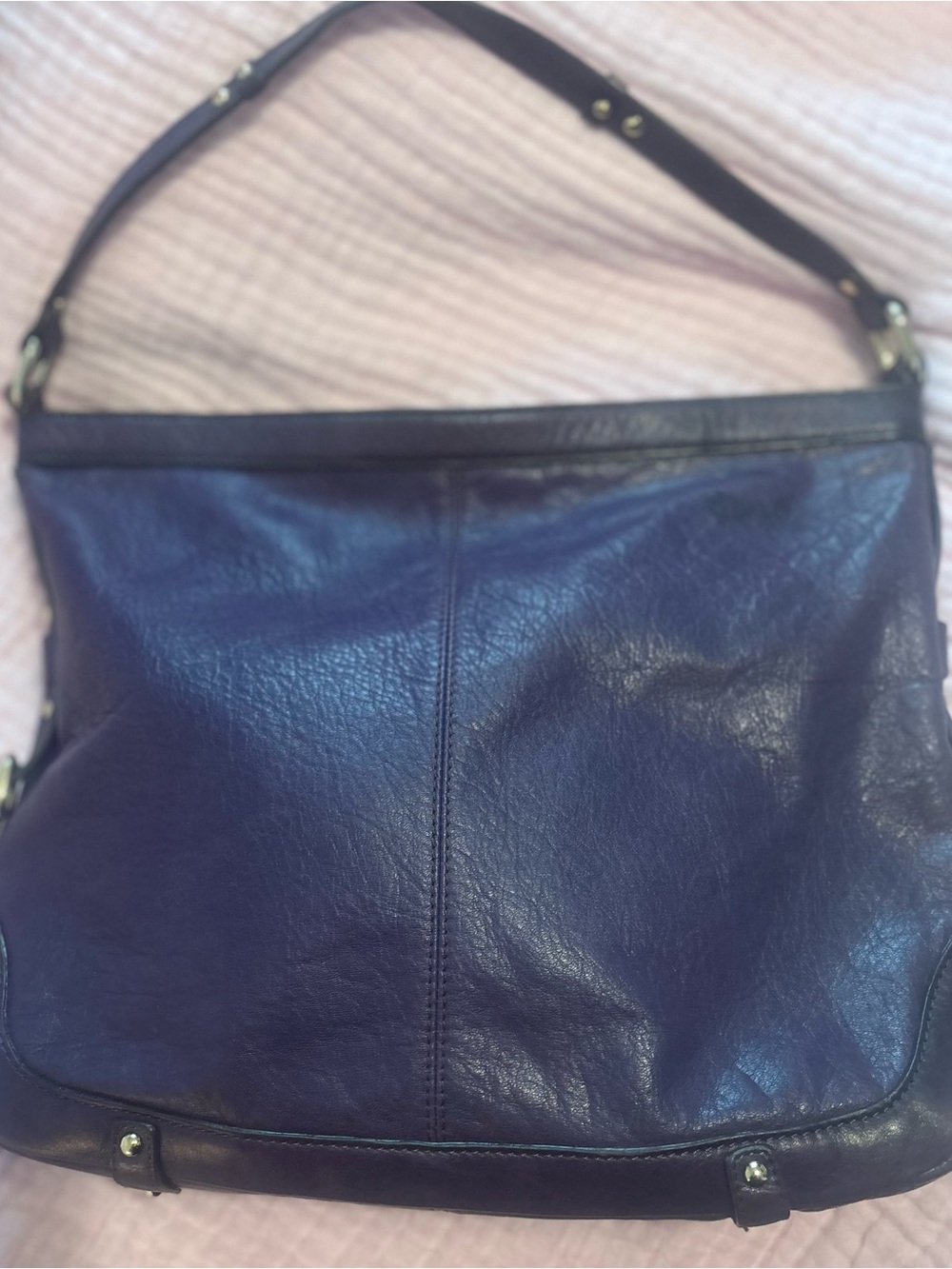 Etienne Aigner purple Leather Shoulder Bag